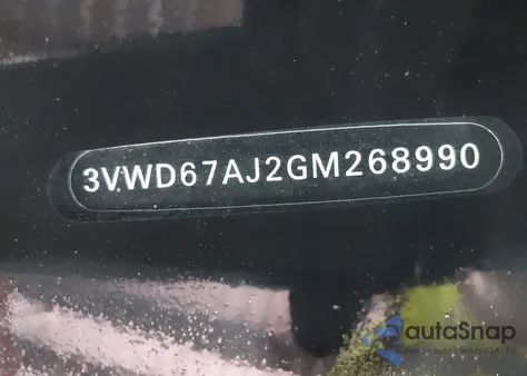 2016 Volkswagen Jetta 1.4T Se из США, поврежденный, VIN 3VWD67AJ2GM268990